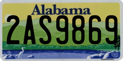 AL license plate 2AS9869