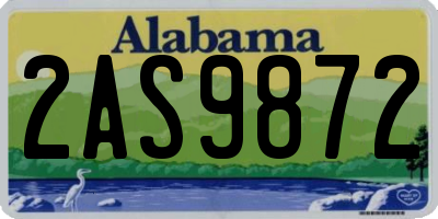 AL license plate 2AS9872
