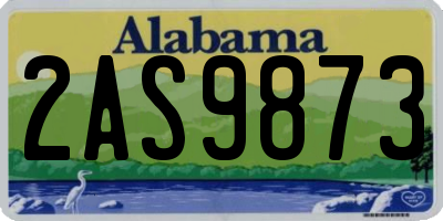 AL license plate 2AS9873