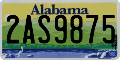 AL license plate 2AS9875