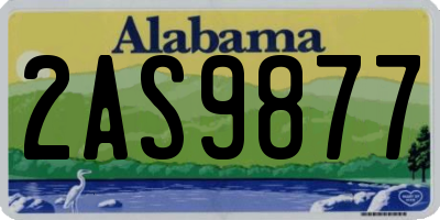 AL license plate 2AS9877