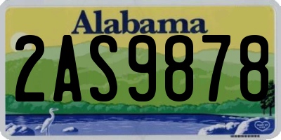 AL license plate 2AS9878