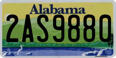 AL license plate 2AS9880