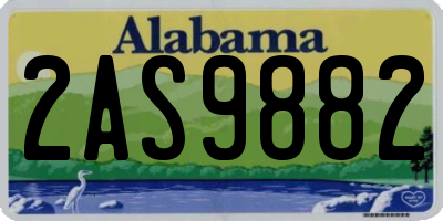 AL license plate 2AS9882