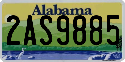 AL license plate 2AS9885