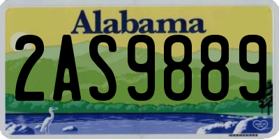 AL license plate 2AS9889