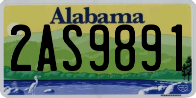 AL license plate 2AS9891