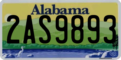 AL license plate 2AS9893