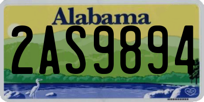 AL license plate 2AS9894