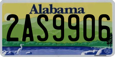 AL license plate 2AS9906