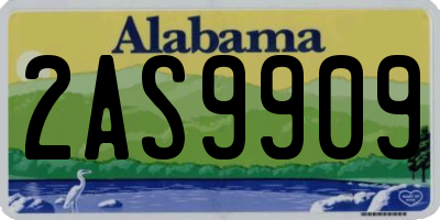 AL license plate 2AS9909