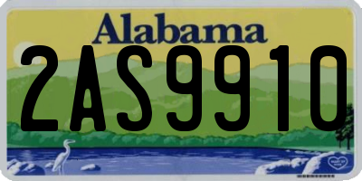 AL license plate 2AS9910
