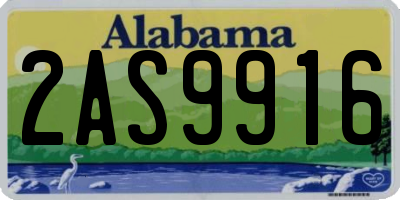 AL license plate 2AS9916
