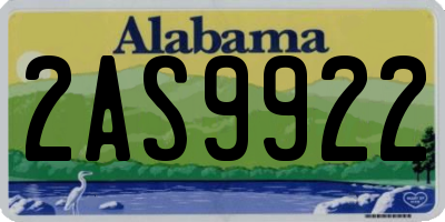 AL license plate 2AS9922