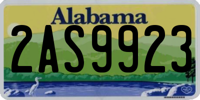AL license plate 2AS9923