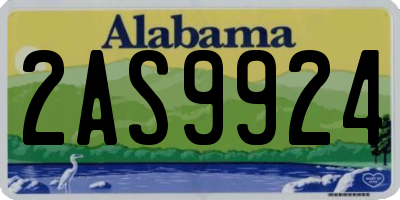 AL license plate 2AS9924
