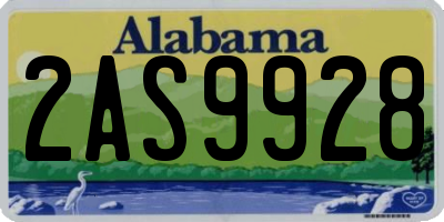 AL license plate 2AS9928