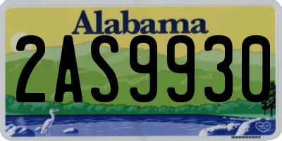AL license plate 2AS9930