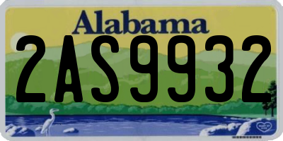 AL license plate 2AS9932