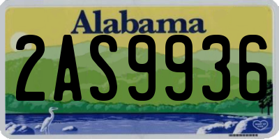 AL license plate 2AS9936