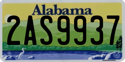 AL license plate 2AS9937