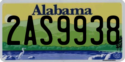 AL license plate 2AS9938