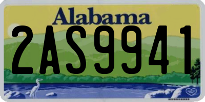 AL license plate 2AS9941