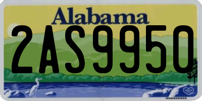 AL license plate 2AS9950