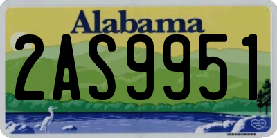 AL license plate 2AS9951