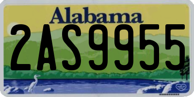 AL license plate 2AS9955