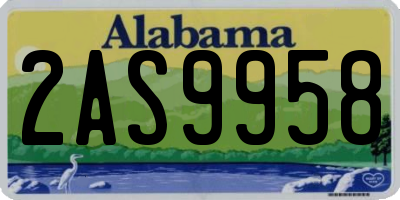 AL license plate 2AS9958