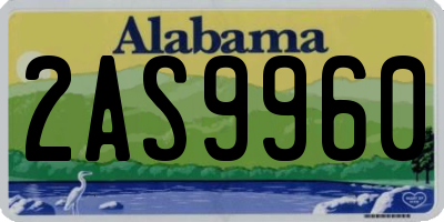 AL license plate 2AS9960