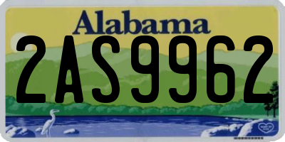 AL license plate 2AS9962