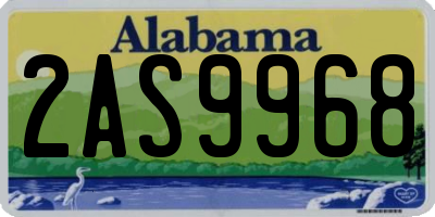 AL license plate 2AS9968