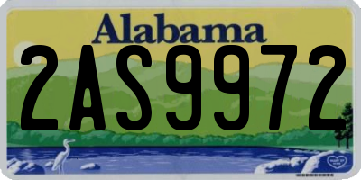 AL license plate 2AS9972