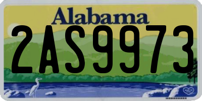 AL license plate 2AS9973
