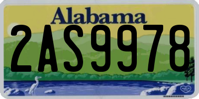 AL license plate 2AS9978