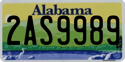 AL license plate 2AS9989