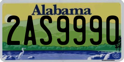 AL license plate 2AS9990