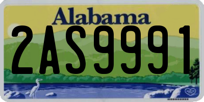 AL license plate 2AS9991
