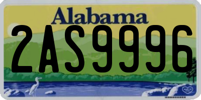 AL license plate 2AS9996