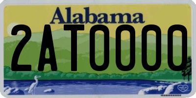 AL license plate 2AT0000