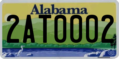 AL license plate 2AT0002