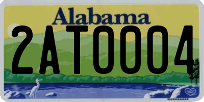 AL license plate 2AT0004