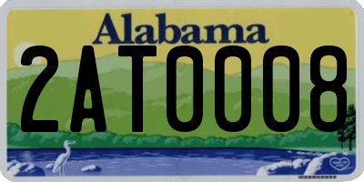 AL license plate 2AT0008
