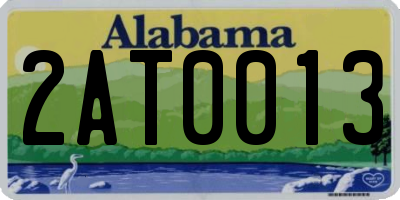 AL license plate 2AT0013