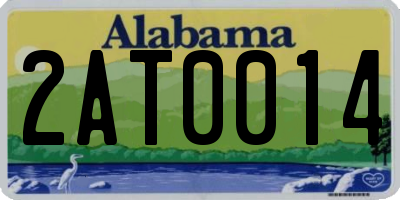 AL license plate 2AT0014