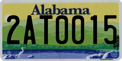AL license plate 2AT0015