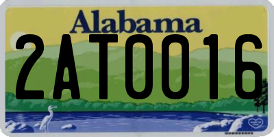 AL license plate 2AT0016