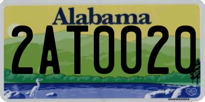 AL license plate 2AT0020